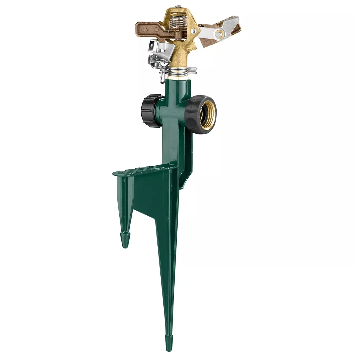 1-2-in-brass-impact-sprinkler-on-metal-step-spike-58214 1/2-in. Brass Impact Sprinkler on Metal Step Spike 58214