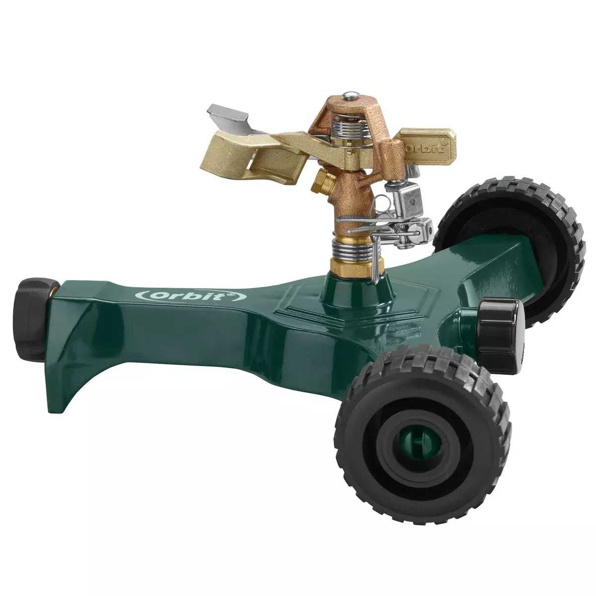 1-2-in-brass-impact-sprinkler-on-metal-wheel-base-56186 1/2-in. Brass Impact Sprinkler on Metal Wheel Base 56186