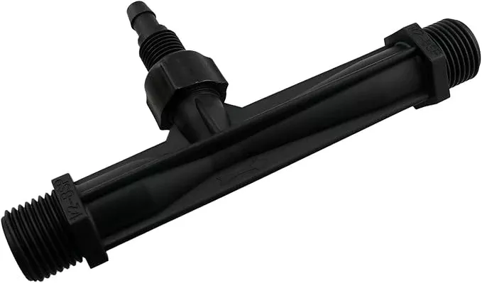 1-2-inch-plastic-irrigation-pipe-injector-irrigation-venturi-fertilizer-mixer-in 1/2-inch Plastic Irrigation Pipe Injector for Irrigation Venturi Fertilizer Mixer Injector Tube Suitable for Agricultural System Fertilizer and Chemical Injection Black