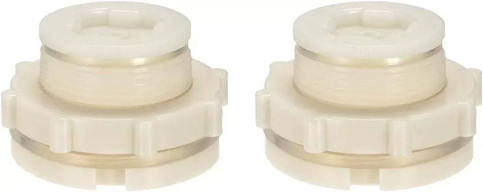 1-5-female-abs-bulkhead-fitting-plastic-water-tank-connector-adapter-fitting-wit 1.5" Female ABS Bulkhead Fitting, Plastic Water Tank Connector Adapter Fitting with Plugs for Outdoor rain Barrel Garden Hose Adapter Spigot kit Water Tank Gallon Drain Bucket(Set of 2)
