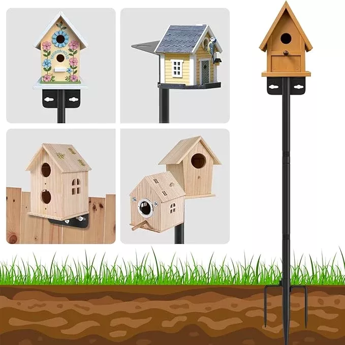 1-pack-60-inch-adjustable-bird-feeder-pole-bird-house-pole-suitable-feeders-bird 1 Pack 60 inch Adjustable Bird Feeder Pole,Bird House Pole Suitable for Feeders & BirdHouse,Weather Station,Heavy-Duty Rustproof Design,Enhance Outdoor Decor & Birdwatching Experience (1 PACK 60 inch)