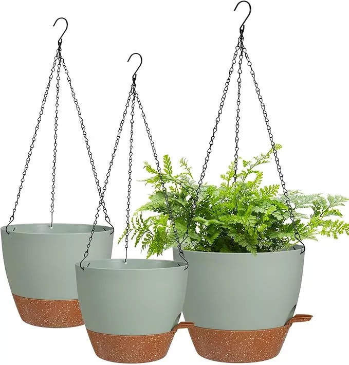 10-9-8-inch-hanging-planter-indoor-outdoor-plants-3-pack-self-watering-hanging-p 10/9/8 Inch Hanging Planter for Indoor Outdoor Plants, 3 Pack Self-Watering Hanging Pot with Drainage Holes Hanging Planter Baskets Plant Pots with Removable Tray (White+Brown)