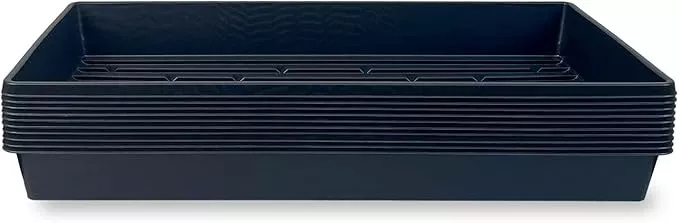 10-plant-growing-trays-no-drain-holes-20-x-10-perfect-garden-seed-starter-grow-t 10 Plant Growing Trays (No Drain Holes) - 20" x 10" - Perfect Garden Seed Starter Grow Trays: for Seedlings, Indoor Gardening, Growing Microgreens, Wheatgrass & More - Soil or Hydroponic