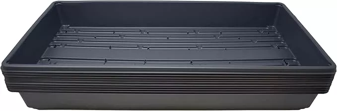 10-plant-growing-trays-with-drain-holes-20-x-10-perfect-garden-seed-starter-grow 10 Plant Growing Trays (WITH Drain Holes) - 20" x 10" - Perfect Garden Seed Starter Grow Trays: for Seedlings, Indoor Gardening, Growing Microgreens, Wheatgrass & More - Soil or Hydroponic