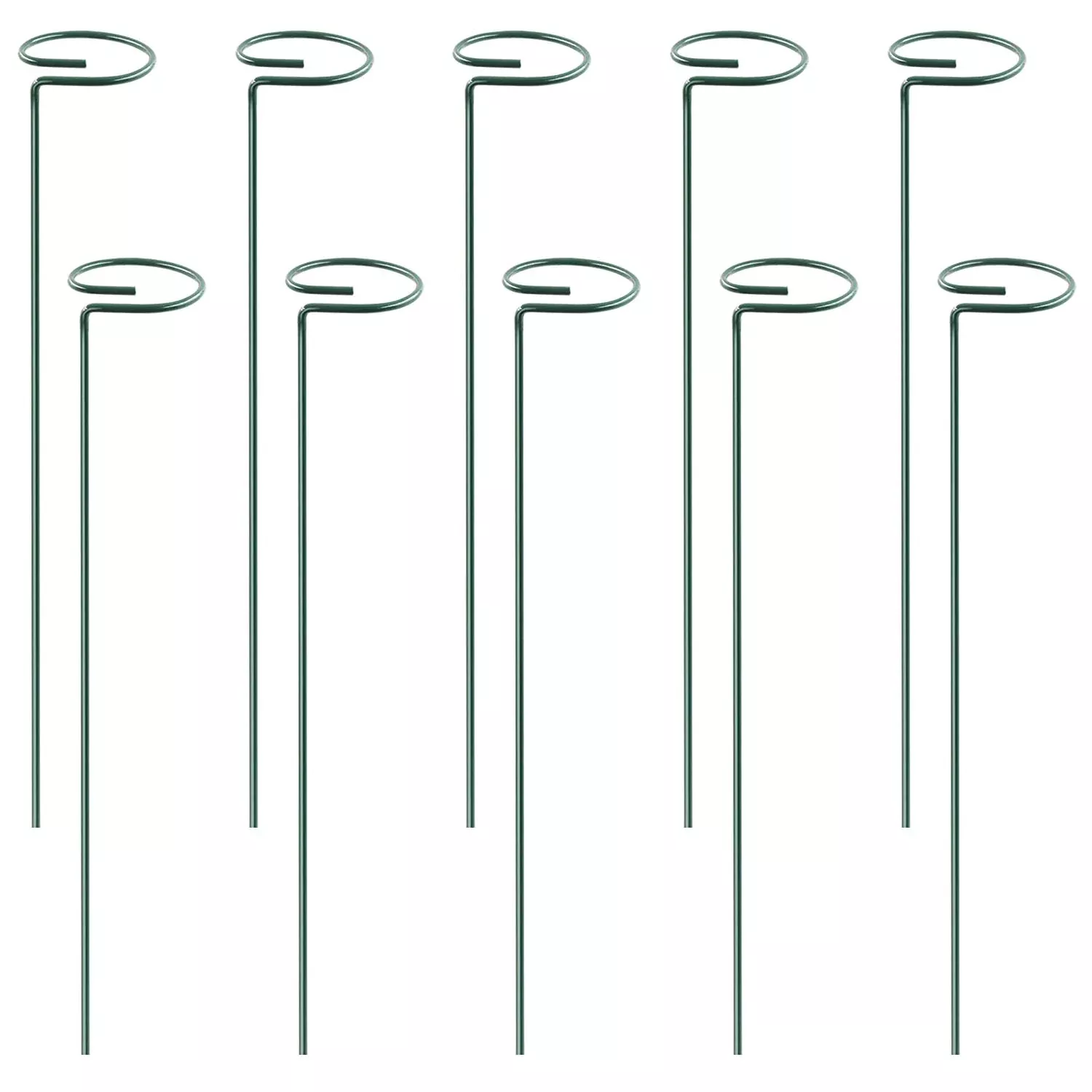 10pcs-10in-plant-support-stakes-garden-flower-single-stem-support-stake-iron-pla 10Pcs 10in Plant Support Stakes Garden Flower Single Stem Support Stake Iron Plant Cage Support Ring For Tomatoes Orchid Lily Peony Rose Flower Amaryl