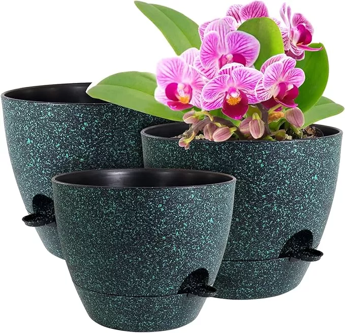 12-10-9-inch-large-self-watering-pots-planter-plant-pots-with-mesh-drainage-hole 12/10/9 inch Large Self Watering Pots, Planter, Plant Pots with Mesh Drainage Holes for Indoor Outdoor Garden Plants, Plastic Flower Pots with Removable Deep Reservoir, Black