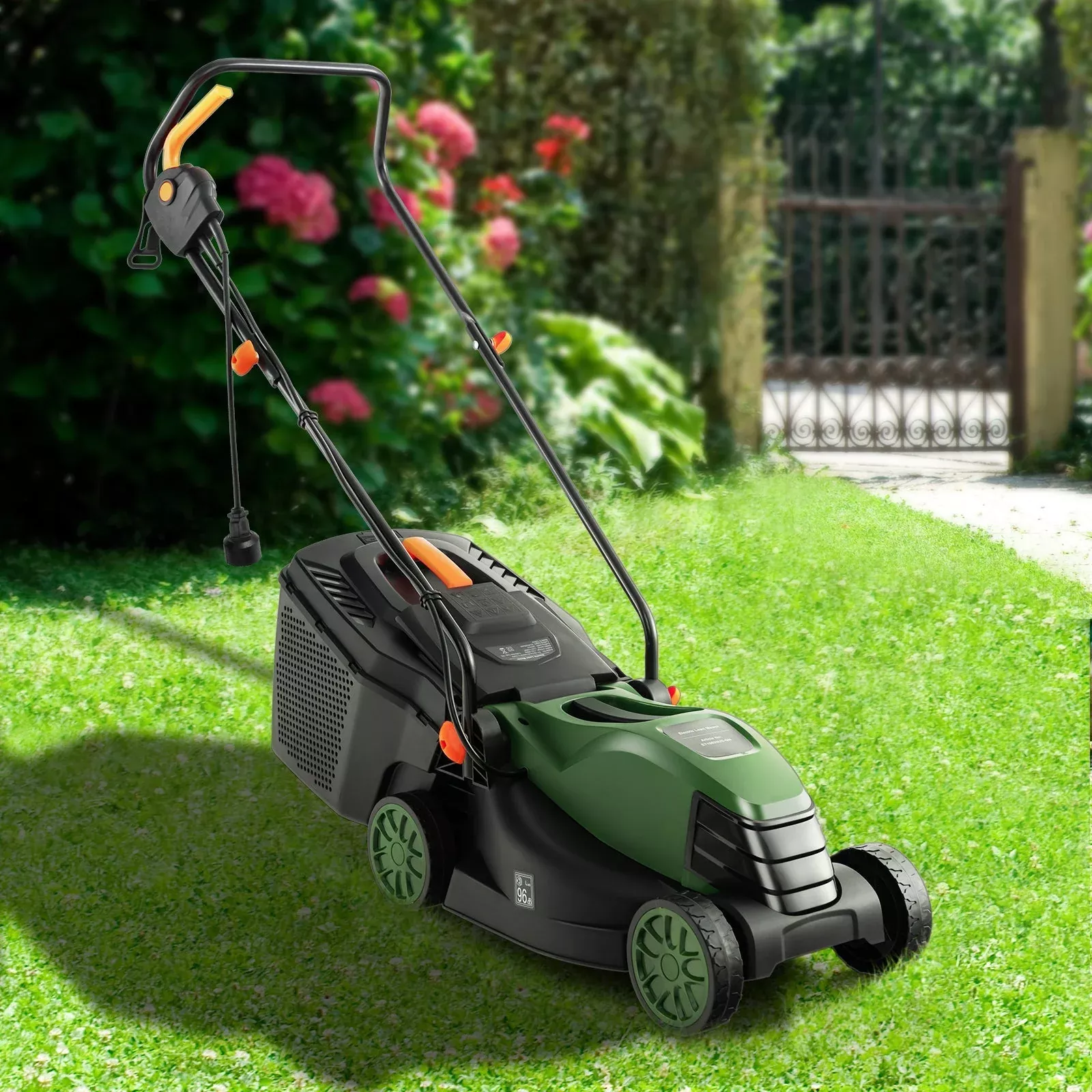 12-amp-13-5-inch-adjustable-electric-corded-lawn-mower-with-collection-box 12-AMP 13.5 Inch Adjustable Electric Corded Lawn Mower with Collection Box
