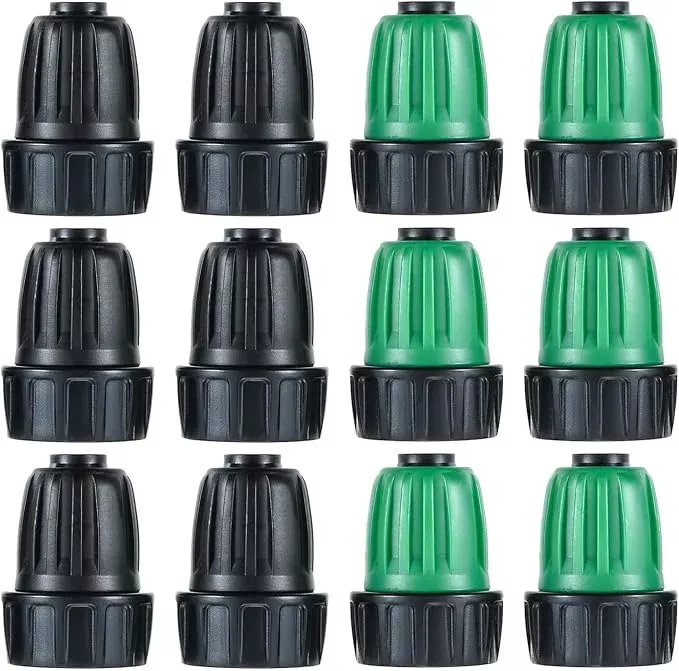 12-pcs-1-2-inch-drip-irrigation-tubing-faucet-garden-hose-adapter-3-4-to-1-2-dri 12 Pcs 1/2 Inch Drip Irrigation Tubing Faucet Garden Hose Adapter, 3/4" to 1/2" Drip Irrigation Tubing Hose Adapter, 3/4 Inch Faucet Connector Garden Hose Adapter Black and Green