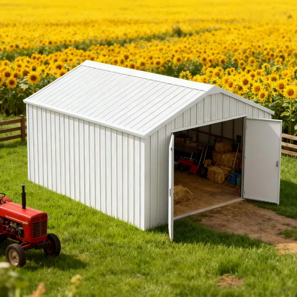 12-x20-heavy-duty-metal-garage-shed 12'x20' Heavy-Duty Metal Garage Shed