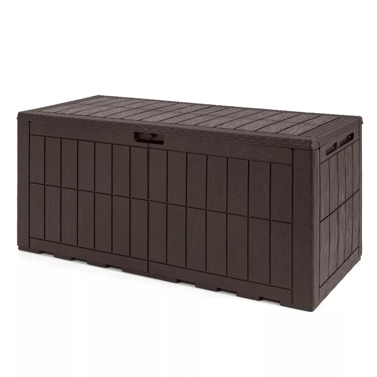 120-gal-outdoor-deck-box-with-lid-handles-garden-tools 120 Gal Outdoor Deck Box with Lid and Handles for Garden Tools