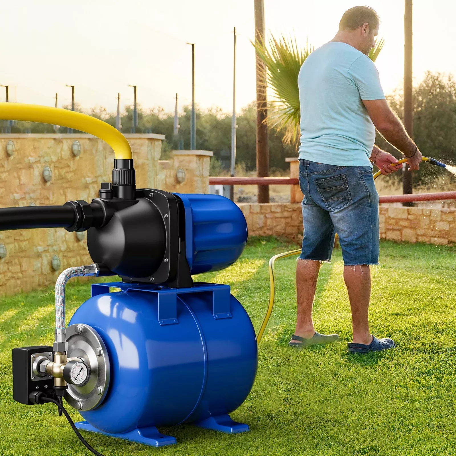 1200-w-garden-water-pump-shallow-well-pressurized-irrigation 1200 W Garden Water Pump Shallow Well Pressurized Irrigation