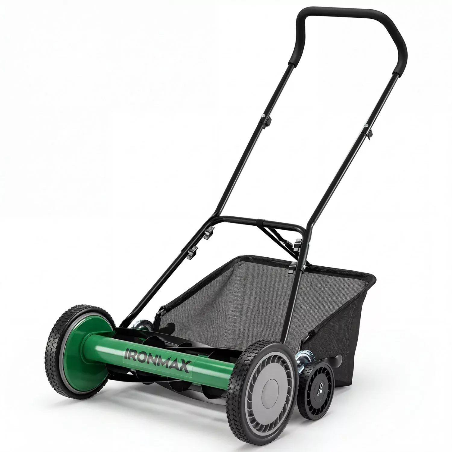 18-inch-push-reel-lawn-mower-4-position-adjustable-with-removable-grass-catcher 18 Inch Push Reel Lawn Mower 4-Position Adjustable with Removable Grass Catcher