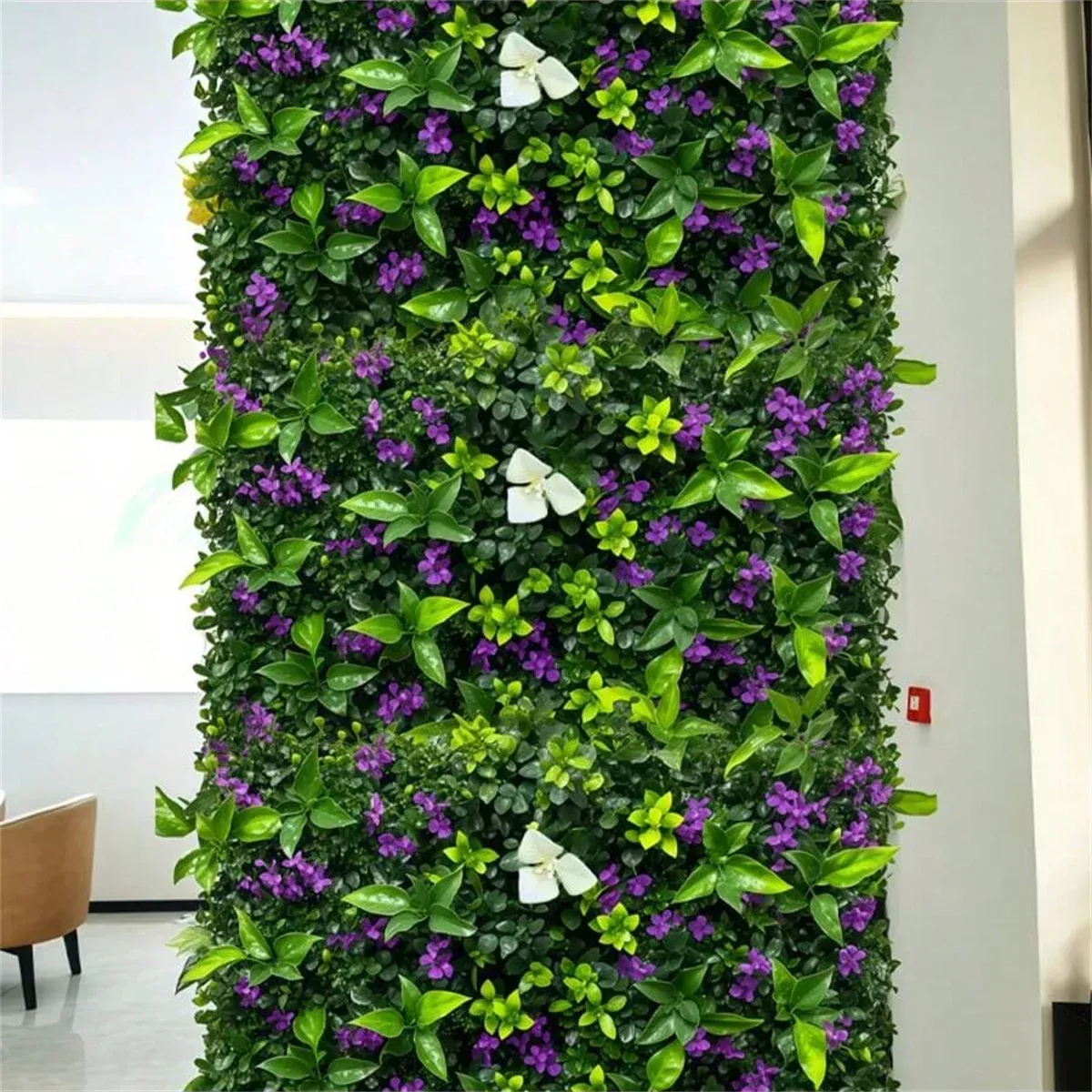 1pc-hanging-plant-wall-panel-plastic-green-plants-with-flowers-indoor-outdoor-co 1pc Hanging Plant Wall Panel Plastic Green Plants With Flowers For Indoor Outdoor Courtyard Cafes Home Offices Garden Decor