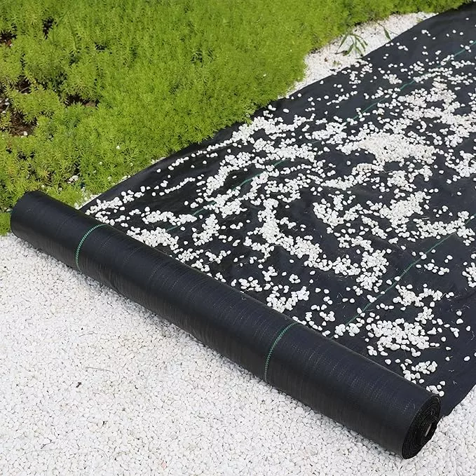 2-4oz-2-6ftx100ft-weed-barrier-landscape-fabric-durable-weed-block-gardening-gro 2.4oz-2.6FTx100FT Weed Barrier Landscape Fabric - Durable Weed Block Gardening Ground Cover Mat, Woven Geotextile Fabric for Underlayment, Commercial Driveway Stabilization, Weed Control Cloth
