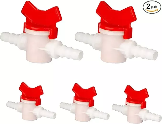 2-pack-barbed-ball-valve-1-2-od-in-line-ball-valve-shut-off-switch-with-hose-bar 2 Pack Barbed Ball Valve 1/2" OD In-Line Ball Valve Shut-Off Switch with Hose Barb for Drip Irrigation and Aquariums Agricultura Garden