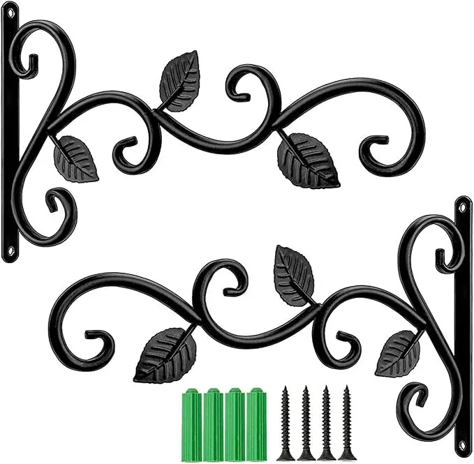 2-pack-plants-hangers-outdoor-indoor-decor-wall-hooks-hanging-plant-bracket-plan 2 Pack Plants Hangers Outdoor Indoor Decor, Wall Hooks for Hanging Plant Bracket, Plant Hooks for Bird Feeder, Wind Chime, Lights, Lanterns