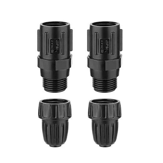 2-sets-drip-irrigation-pressure-regulator-25psi-faucet-adapter-kit-3-4-hose-thre 2 Sets Drip Irrigation Pressure Regulator 25PSI & Faucet Adapter Kit, 3/4" Hose Thread Water Pressure Regulator 1/2" Drip Irrigation Tubing Adapter for Drip Irrigation System