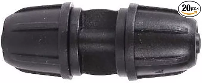 20-pack-quick-connect-locking-1-4-drip-irrigation-coupling-connectors-upgraded-f 20-Pack Quick-Connect Locking 1/4" Drip Irrigation Coupling Connectors, Upgraded Fittings for 1/4 Inch Irrigation Tubing, Drip Kit (Coupling - 20 Pack)