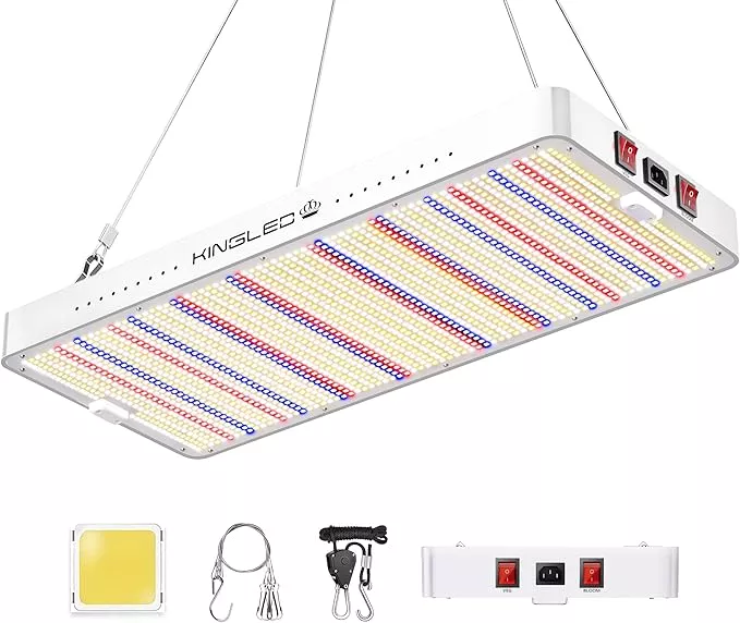 2025 KP4000 LED Grow Lights with Yield LEDs 5x5ft Coverage Full Spectrum Grow Lights for Indoor Hydroponic Plants Greenhouse Growing Lamps Veg Bloom Daul Mode