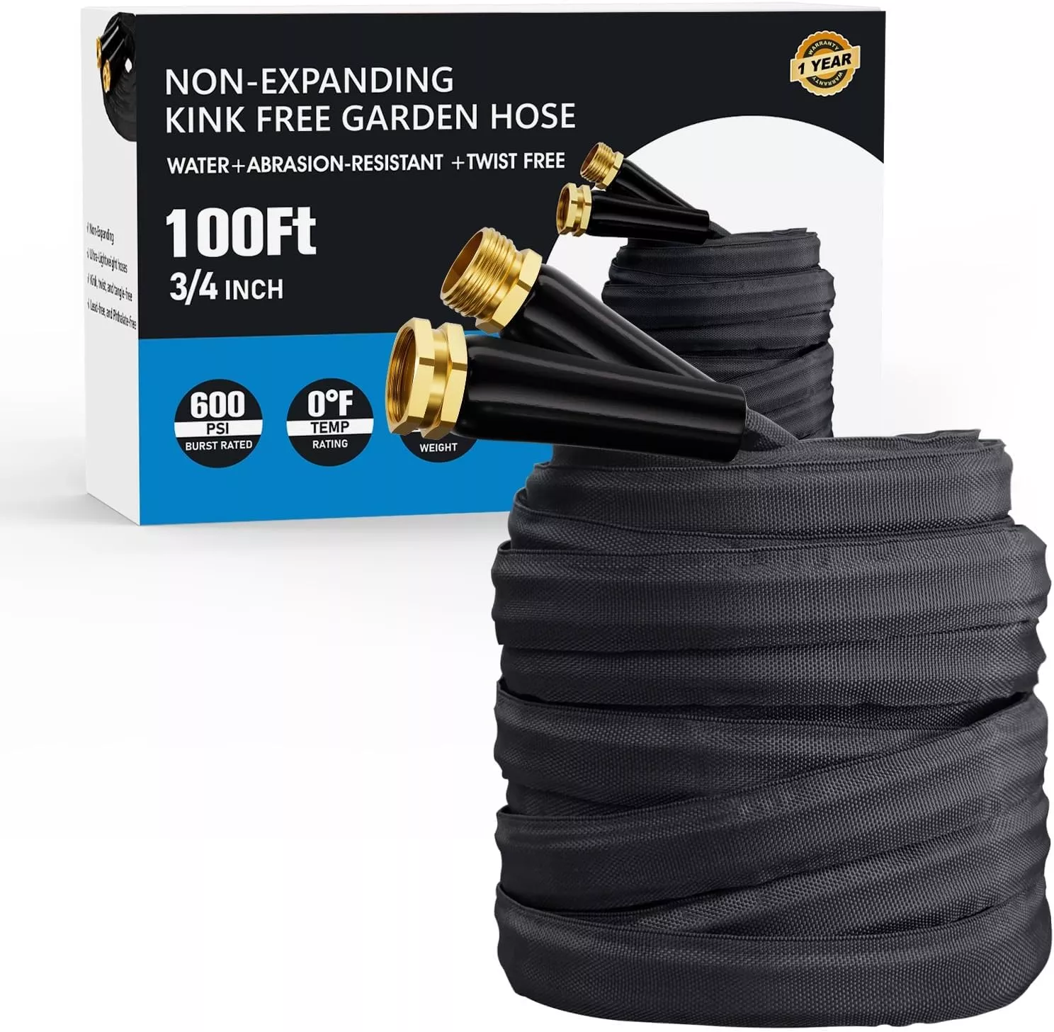 2025-upgraded-100ft-non-expanding-garden-hose-lightweight-flexible-ultra-light-w 2025 Upgraded 100FT Non-Expanding Garden Hose, Lightweight, Flexible Ultra-Light Water Hose, Burst-Resistant, Lead-Free, Anti-Kink, High-Pressure