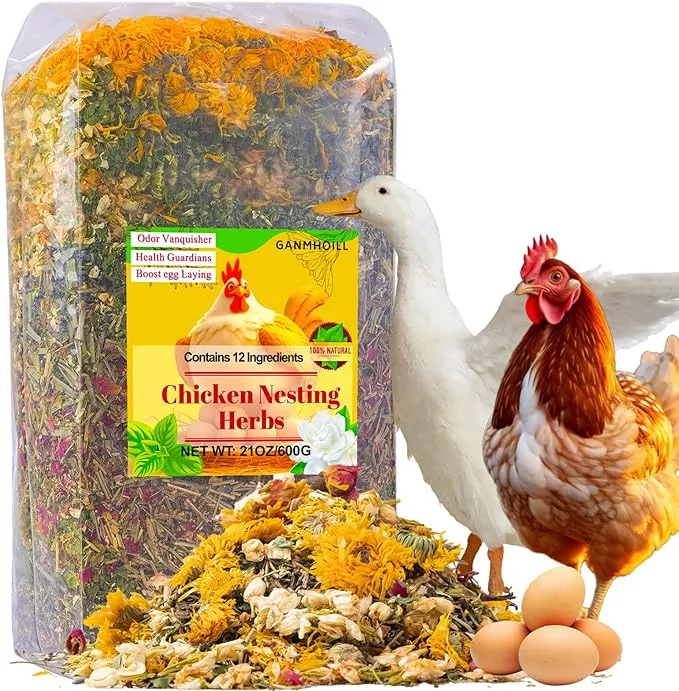 21-oz-chicken-nesting-herbs-flowers-1-3lb-poultry-blend-herbs-12-premium-nesting 21 oz Chicken Nesting Herbs Flowers - 1.3lb Poultry Blend Herbs 12 Premium Nesting Box Herbs for Chicken Coop Refresher Boost Egg Laying Hens Herb Supplement for Backyard
