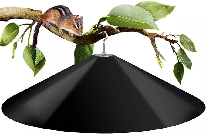 24-inch-large-squirrel-proof-bird-feeders-outside-hanging-outdoor-squirrel-baffl 24-inch Large Squirrel Proof Bird Feeders for Outside Hanging, Outdoor Squirrel Baffles for Bird Feeders Pole, Red Color