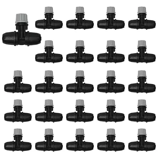 24-pcs-upgraded-micro-spray-irrigation-drippers-1-4-drip-tubing-adjustable-three 24 Pcs Upgraded Micro Spray Irrigation Drippers for 1/4" Drip Tubing, Adjustable Three-Way Atomizing Nozzle Irrigation Emitters Tee Misting Drippers for Drip Sprinkler Systems