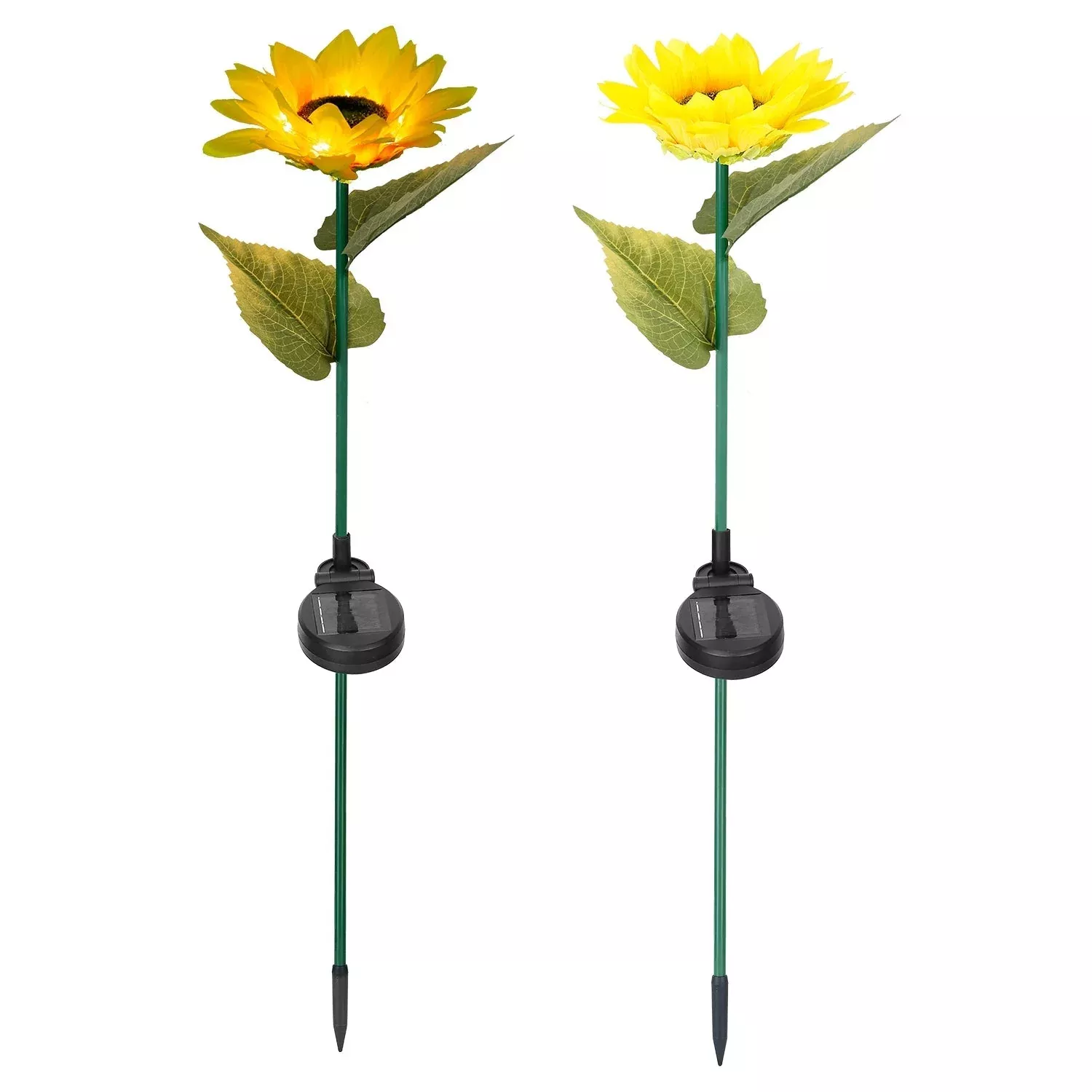 2pcs-solar-powered-sunflower-lights-10-led-decorative-stake-lamp-ip65-waterproof 2Pcs Solar Powered Sunflower Lights 10 LED Decorative Stake Lamp IP65 Waterproof Pathway Landscape Lights For Garden Patio Yard Walkway