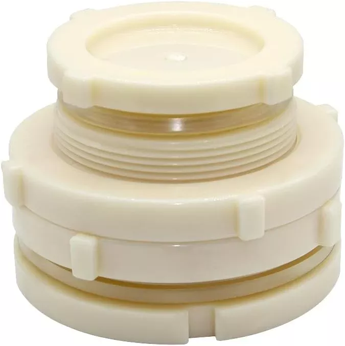 3-female-abs-bulkhead-fitting-plastic-water-tank-connector-adapter-fitting-with- 3" Female ABS Bulkhead Fitting, Plastic Water Tank Connector Adapter Fitting with Plugs for Outdoor rain Barrel Garden Hose Adapter Spigot kit Water Tank Gallon Drain Bucket(Set of 1)