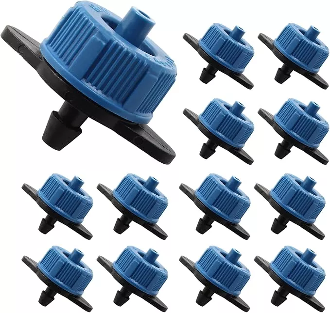 30-pcs-drip-irrigation-emitters-2-gph-pressure-compensating-irrigation-drippers- 30 Pcs Drip Irrigation Emitters, 2 GPH Pressure Compensating Irrigation Drippers for Garden Lawn Watering Irrigation System, Blue