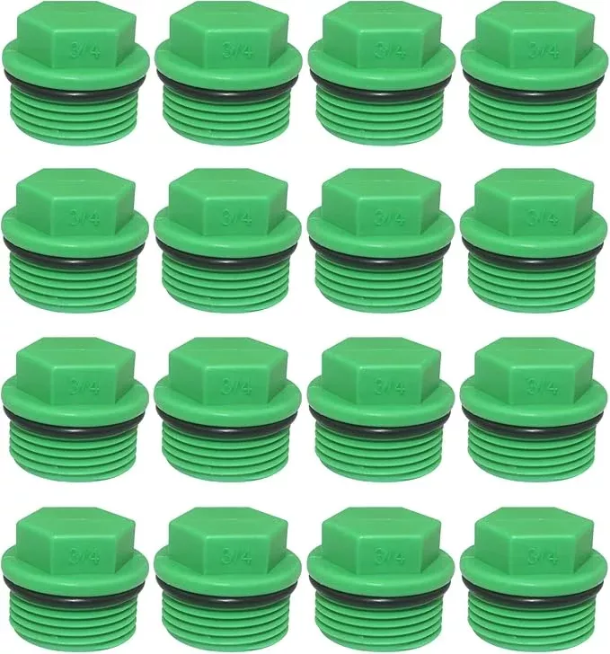30 Pieces 3/4" PT Male Threaded PPR PPR End Cap Plug Pipe Fittings Garden Hose Irrigation Water Tubing Stopper Prevent Leakage Choke Plug
