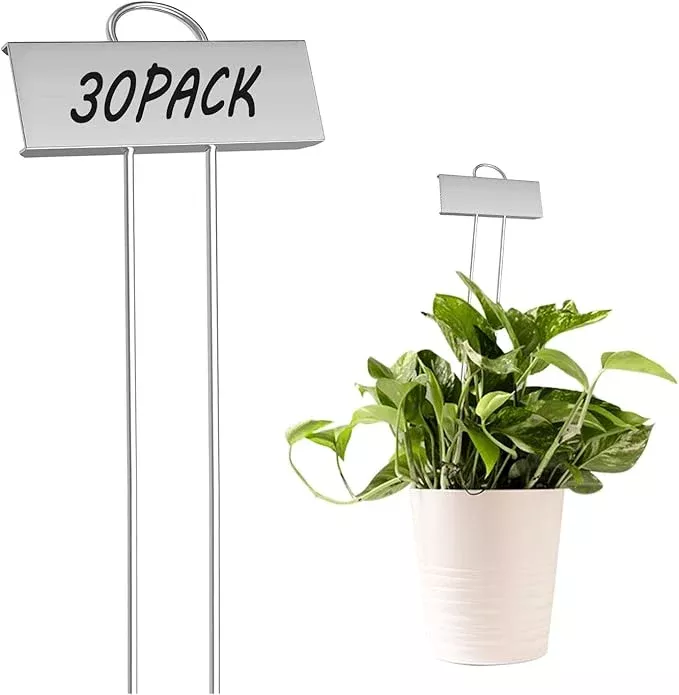 30pcs-plant-labels-outdoor-garden-waterproof-plant-markers-outdoor-plants-11inch 30pcs Plant Labels for Outdoor Garden Waterproof Plant Markers for Outdoor Plants, 11inch Metal Plant Tags and Labels Garden Markers for Seedlings Herbs Vegetable Greenhouse Gifts (Black)