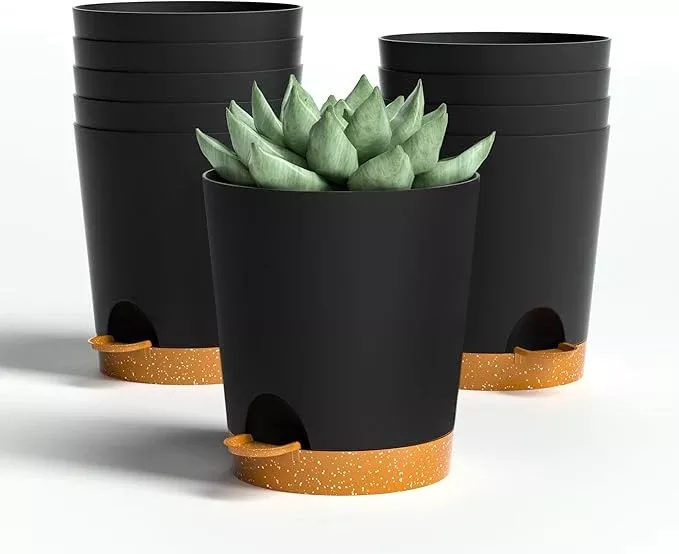 4-inch-small-plant-pots-outdoor-indoor-plants-10-pack-planters-with-drainage-hol 4 inch Small Plant Pots for Outdoor Indoor Plants, 10 Pack Planters with Drainage Holes and Tray, Small Self Watering Pots for Succulent,Cactus, Aloe and Other Plants (Green)
