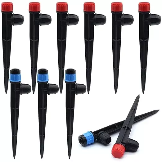 50-pcs-quick-connect-drip-irrigation-emitters-with-adjustable-water-flow-sprayer 50 PCS Quick-Connect Drip Irrigation Emitters with Adjustable Water Flow - Sprayer for 1/4 inch Irrigation Tubing - 360 Degree Sprayer Perfect for Irrigation System Watering Kit(Red & Blue)