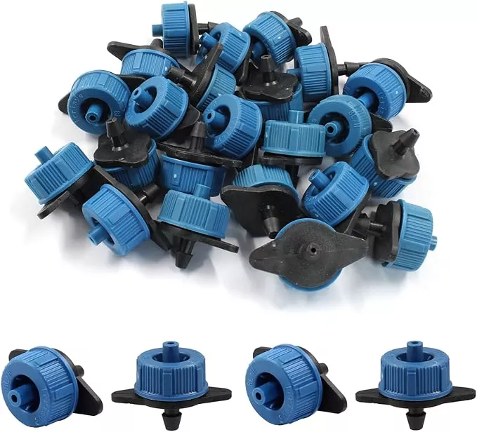 60-pcs-drip-irrigation-emitters-2-gph-pressure-compensating-irrigation-drippers- 60 Pcs Drip Irrigation Emitters, 2 GPH Pressure Compensating Irrigation Drippers for Garden Lawn Watering Irrigation System, Blue
