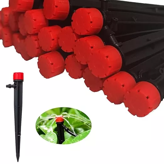 60pcs-drip-emitters-1-4-drip-irrigation-tubing-adjustable-360-degree-water-flow- 60pcs Drip Emitters for 1/4" Drip Irrigation Tubing,Adjustable 360 Degree Water Flow Drippers Garden Irrigation for 4-7mm Watering System