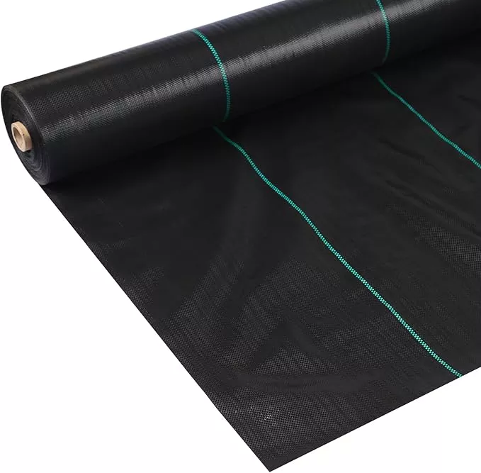 6ftx600ft Heavy Duty Weed Barrier Landscape Fabric – Durable Woven Driveway Garden Cloth for Weed Control, Ground Cover, Landscaping – Long-Lasting Geotextile Fabric – 3.2oz
