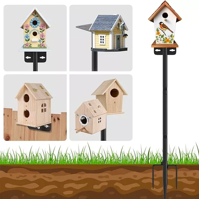 72-inch-adjustable-bird-feeder-pole-bird-house-pole-suitable-feeders-birdhouse-w 72 Inch Adjustable Bird Feeder Pole,Bird House Pole Suitable for Feeders & Birdhouse,Weather Station,Heavy-Duty Rustproof Design,Enhance Outdoor Decor & Birdwatching Experience (1 Pack 72 inch)