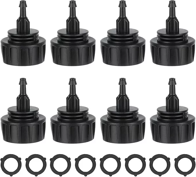 8Pcs Drip Irrigation Hose Connectors,1/4 Inch Drip Irrigation Tubing x 3/4 FHT Swivel Garden Faucet Adapter Hose Adapter Connectors(1 Barb)