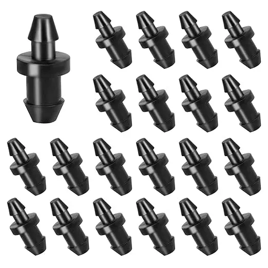 aiex-100pcs-drip-irrigation-plugs-1-4-drip-tubing-end-cap-irrigation-stopper-goo AIEX 100pcs Drip Irrigation Plugs, 1/4" Drip Tubing End Cap Irrigation Stopper Goof Hole Plugs Drip System Parts for Home Garden Lawn (Black)