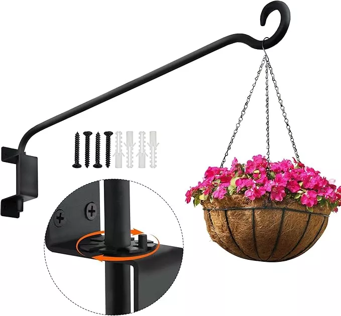 ajart-bird-feeder-hanger-outside-swivel-hanging-plant-hangers-bracket-garden-pat AJART Bird Feeder Hanger for Outside: Swivel Hanging Plant Hangers Bracket for Garden Patio Yard Tree Wall Mount - 22-inch Outdoor Hummingbird Feeder Hooks