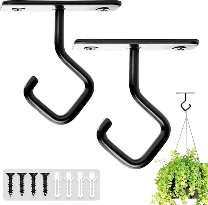ajart-ceiling-hooks-hanging-plants-iron-plant-hanger-wall-mount-2-pack-2-5-inch- AJART Ceiling Hooks for Hanging Plants: Iron Plant Hanger for Wall Mount - 2 Pack/2.5 Inch Ceiling Hook for Indoor Use