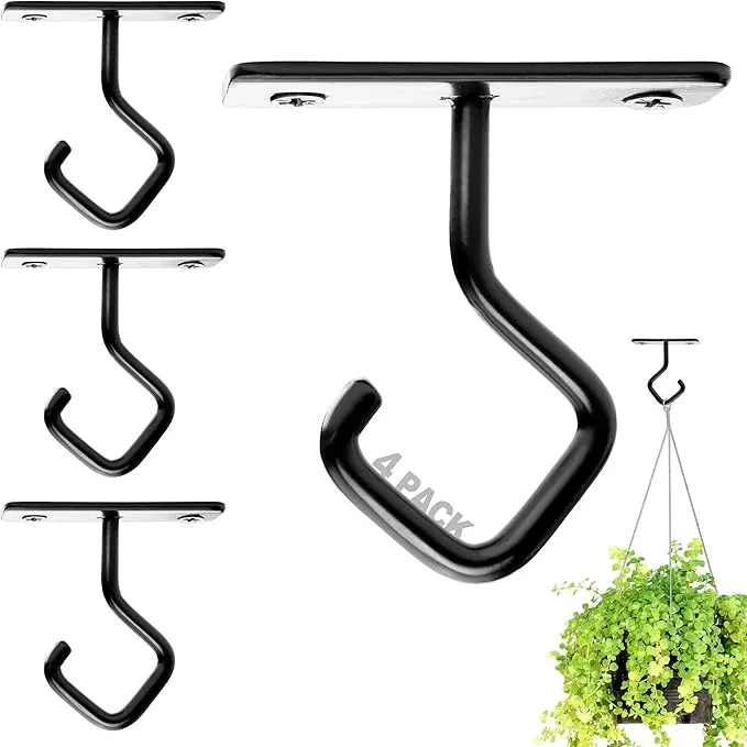ajart-ceiling-hooks-hanging-plants-iron-plant-hanger-wall-mount-4-pack-2-5-inch- AJART Ceiling Hooks for Hanging Plants: Iron Plant Hanger for Wall Mount - 4 Pack/2.5 Inch Ceiling Hook for Indoor Use