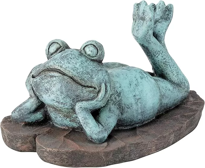 alpine-corporation-9-tall-indoor-outdoor-sunbathing-frog-garden-statue-decoratio Alpine Corporation 9" Tall Indoor/Outdoor Sunbathing Frog Garden Statue Decoration, Multicolor