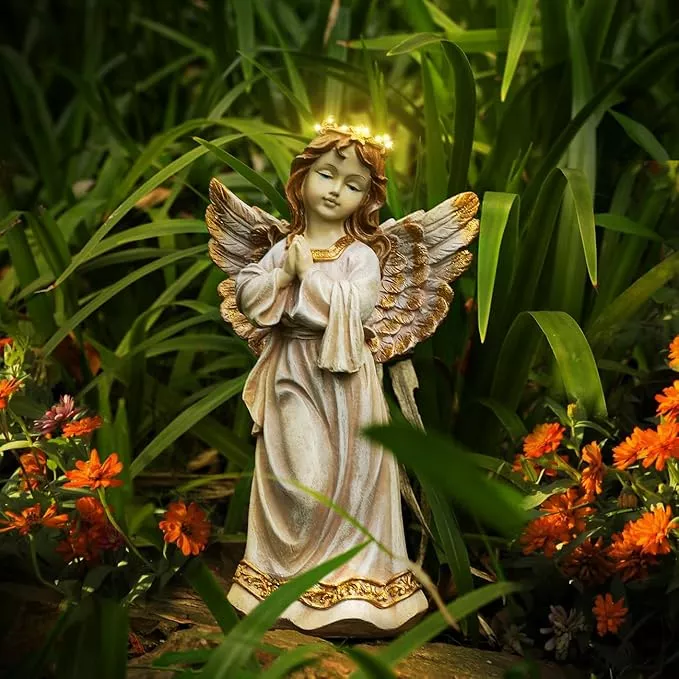 angel-garden-statue-memory-guardian-solar-garden-decor-with-warm-light-waterproo Angel Garden Statue,Memory Guardian Solar Garden Decor with Warm Light,Waterproof Outdoor Garden Decor Praying Angel Figurine Sculpture for Lawn Yard Patio,Sympathy Gift,White