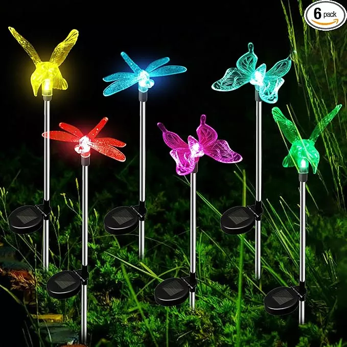 anordsem-solar-lights-outdoor-decorations-garden-stake-light-waterproof-yard-dec Anordsem Solar Lights Outdoor Decorations: Garden Stake Light Waterproof for Yard Decor Outside - LED Dragonfly Hummingbird Butterfly Lamp for Patio Pathway Home