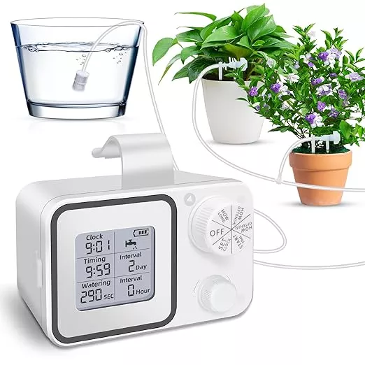 automatic-watering-system-with-adjustable-drippers-indoor-automatic-plant-watere Automatic Watering System with Adjustable Drippers, Indoor Automatic Plant Waterer, Automatic Drip Irrigation Kit with Customize Schedule Water Timer for Balcony, Indoor Vacation Plant Watering