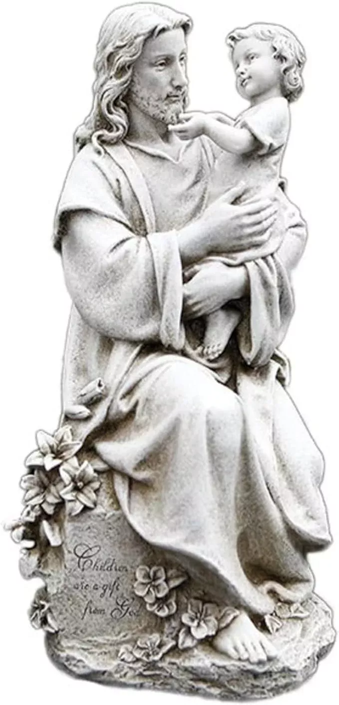 avalon-gallery-garden-statue-stone-resin-indoor-outdoor-catholic-sculpture-20-ta Avalon Gallery Garden Statue - Stone Resin Indoor/Outdoor Catholic Sculpture, 20" Tall, Jesus with Child