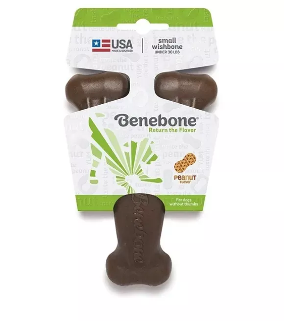 Benebone, Peanut Butter Wishbone Dog Chew Toy