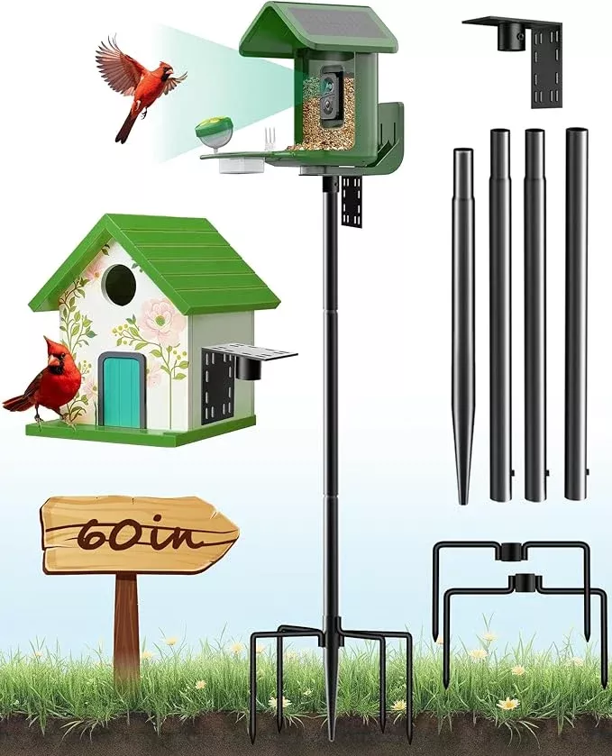 bird-feeder-pole-60-inch-height-bird-house-pole-with-1-inch-dia-heavy-duty-birdf Bird Feeder Pole – 60 Inch Height Bird House Pole with 1-Inch Dia Heavy Duty for Birdfeeders, Feeding Stand with Mount Kit for Outdoor, Slip-Fit Connection